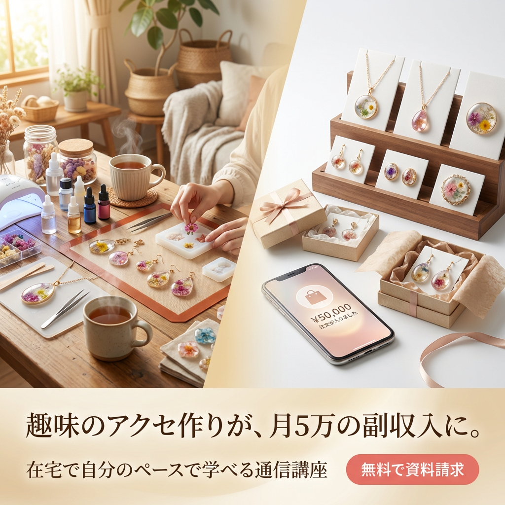 趣味のアクセ作りが月5万の副収入に